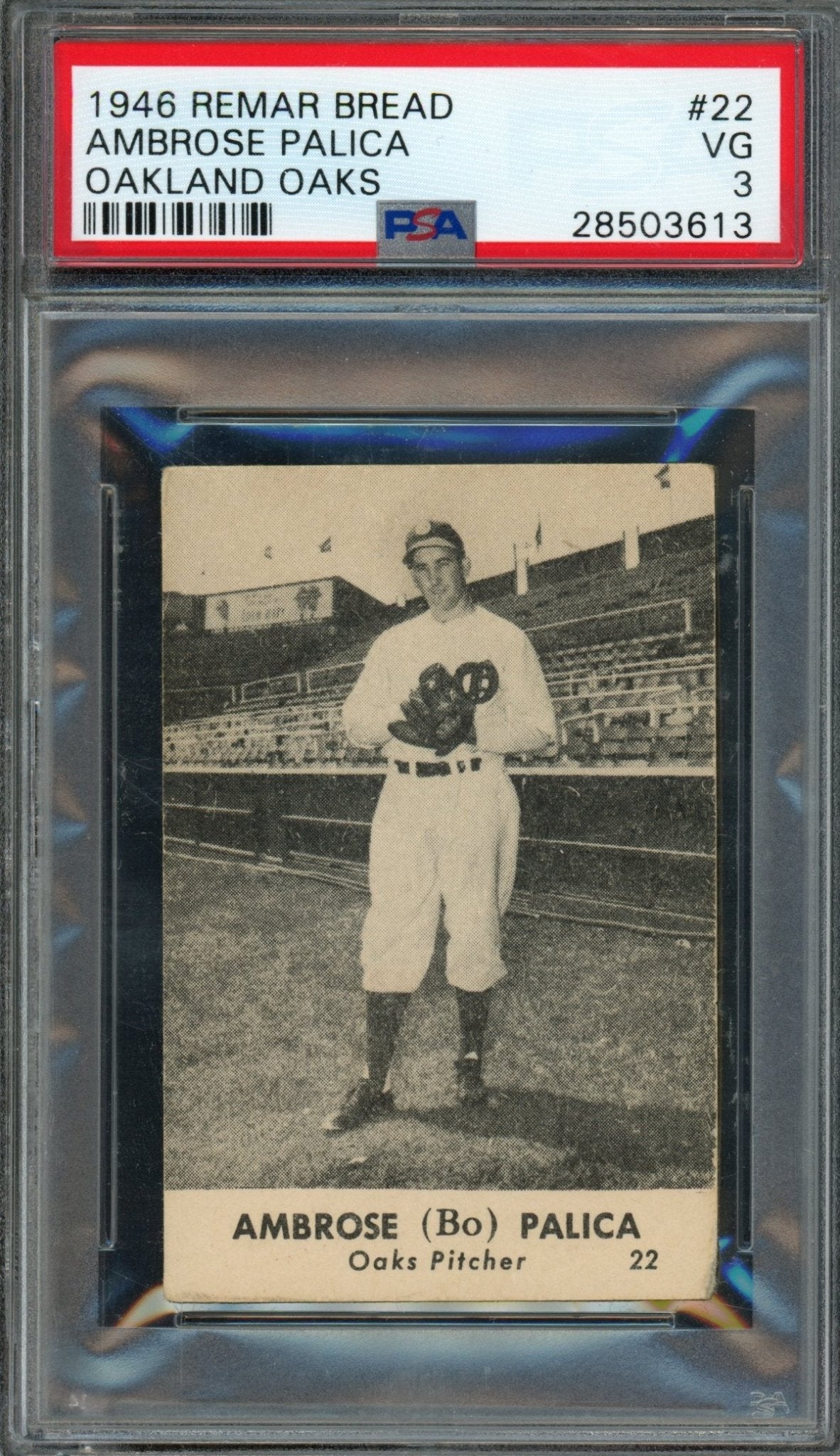 1946 Remar Bread Ambrose Palica #22 PSA 3 Oakland Oaks