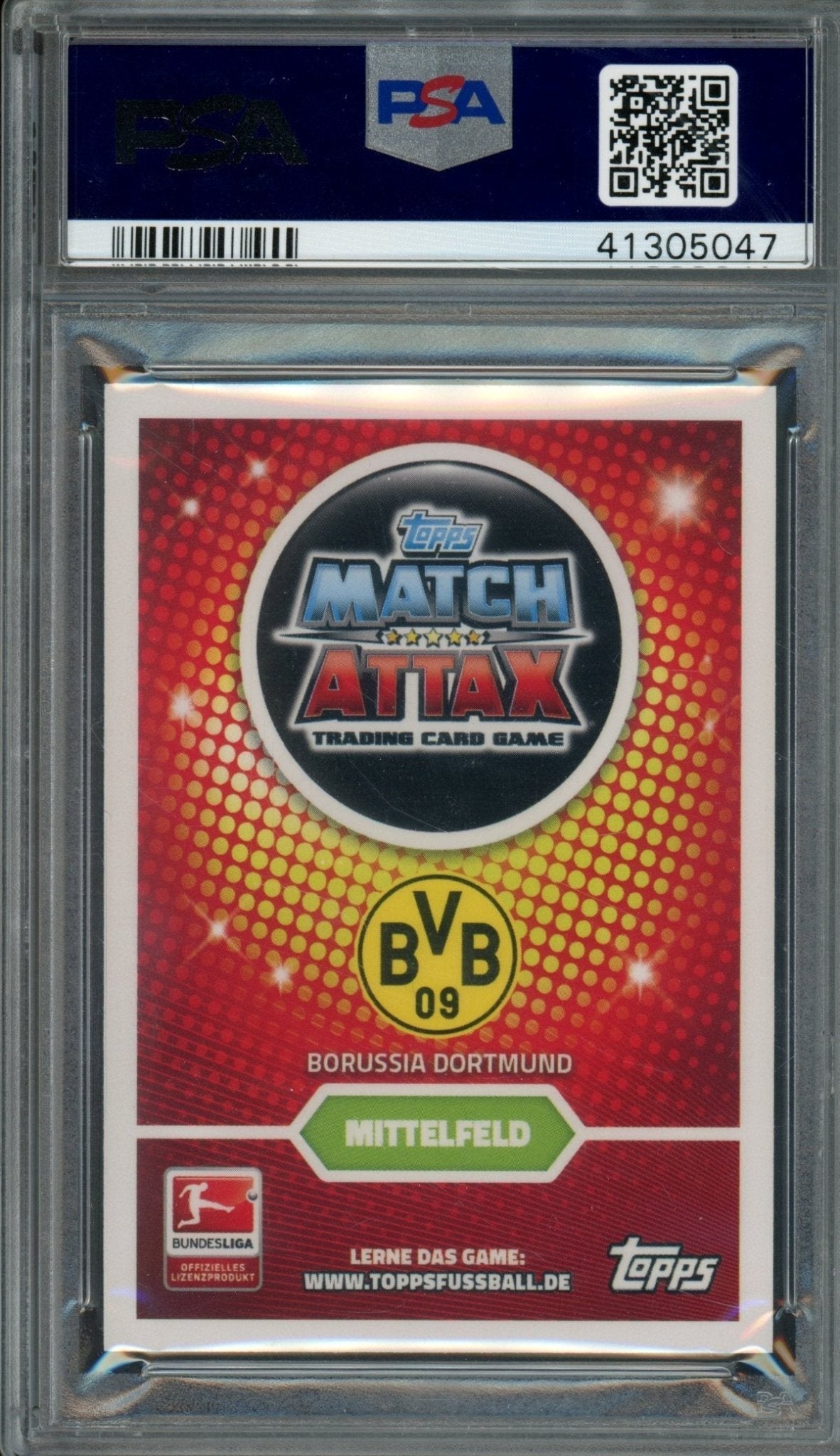 2016/17 Topps Match Attax Christian Pulisic Rookie RC #79 PSA 10 BVB