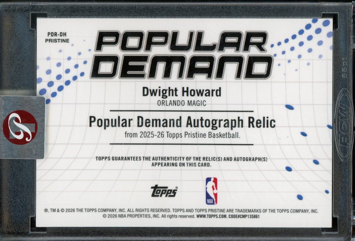 2025/26 Topps Pristine Dwight Howard Popular Demand Gold Relic Autograph /50 Magic