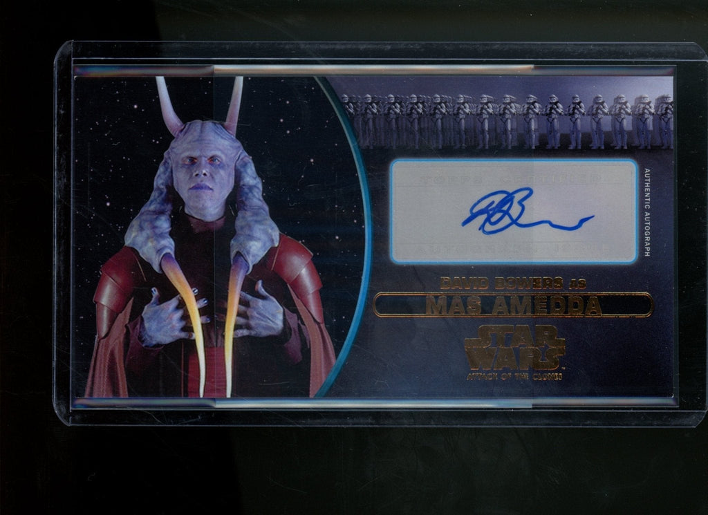 2016 Topps Star Wars Attack of the Clones Mas Amedda David Bowers Gold Autograph /50