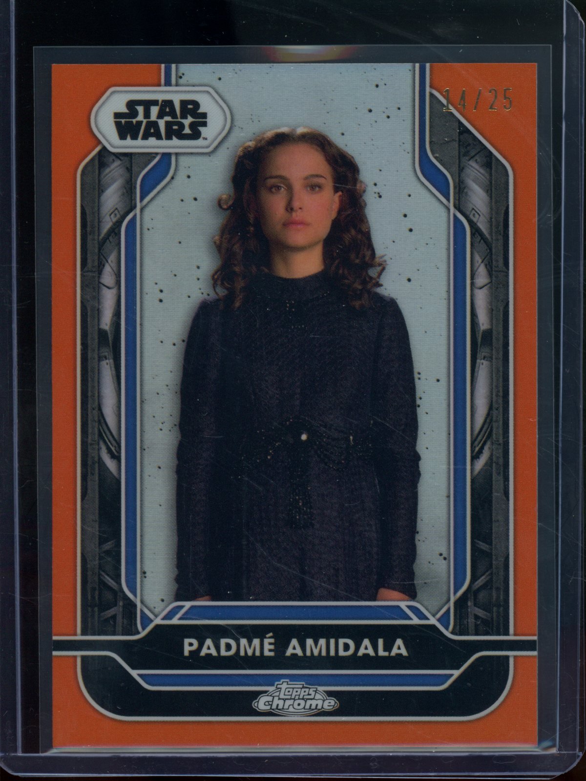 2026 Topps Chrome Star Wars Padme Amidala Orange Refractor /25 #130