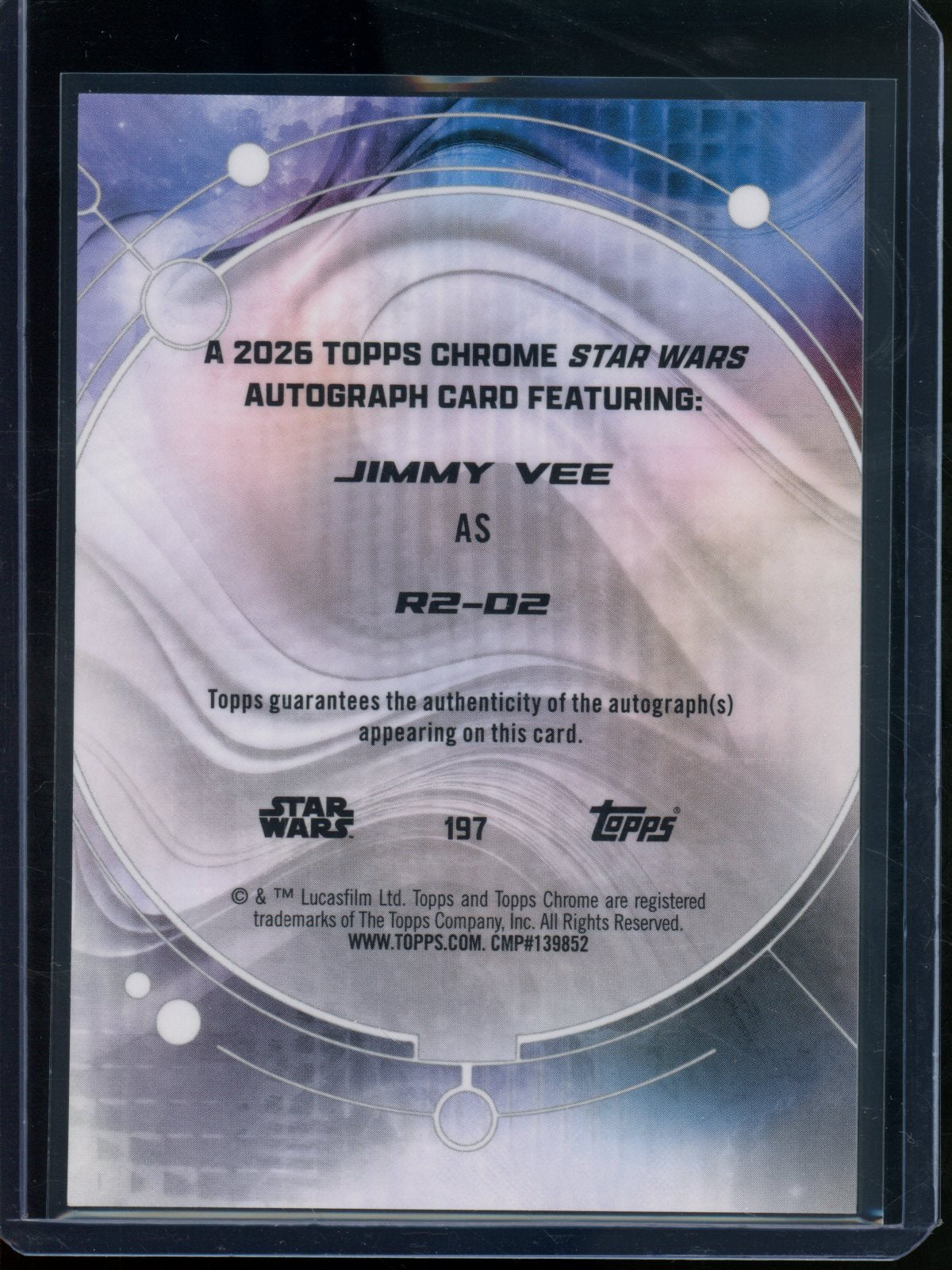 2026 Topps Chrome Star Wars R2-D2 Jimmy Vee Refractor Autograph #197