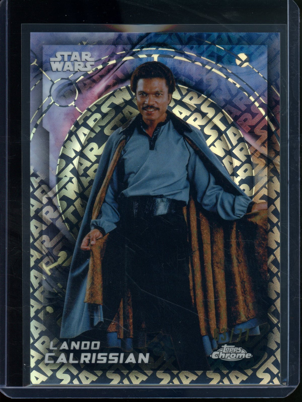 2026 Topps Chrome Star Wars Lando Calrissian Logo Refractor /77 #190