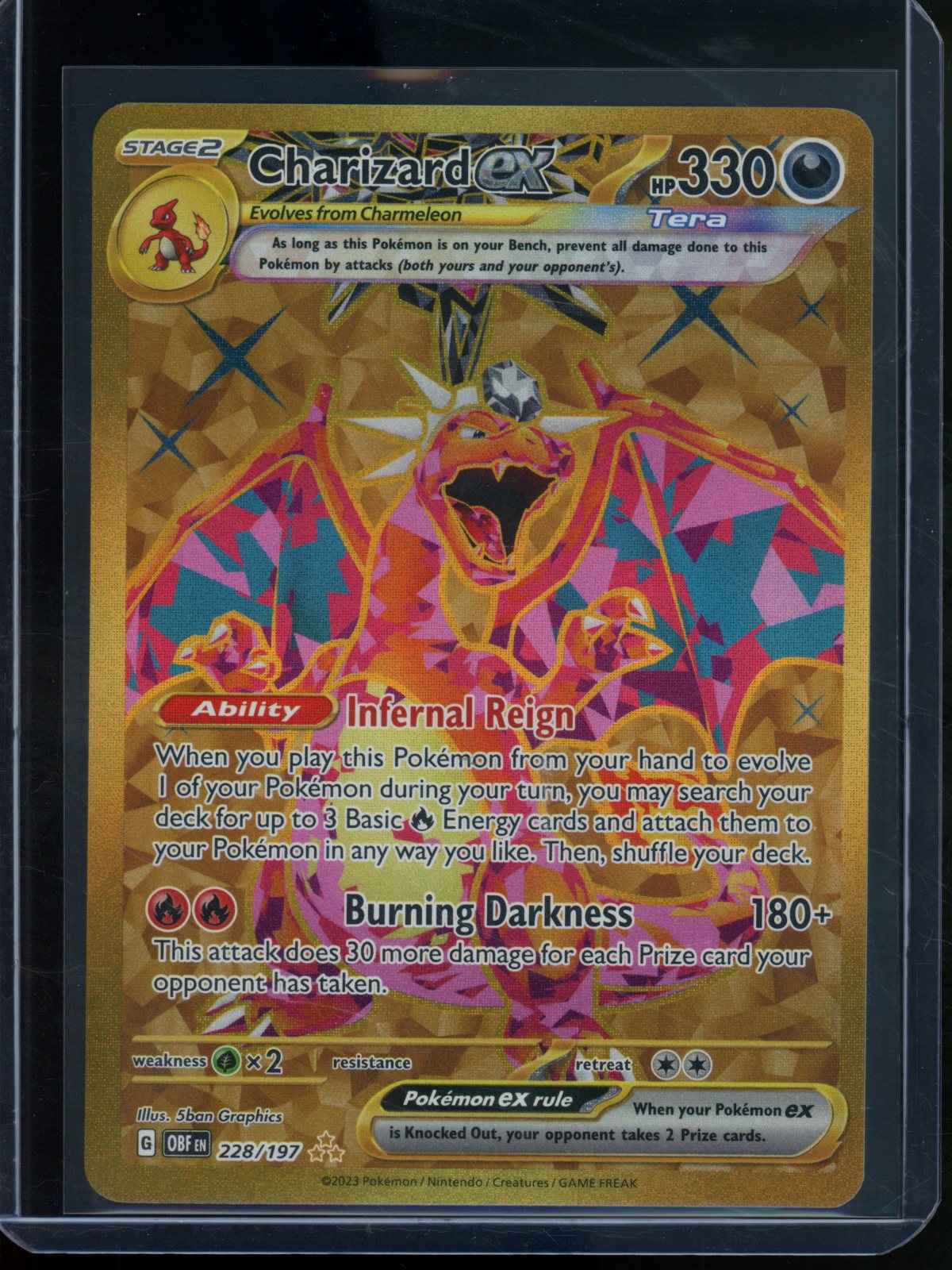 2023 Pokemon Obsidian Flames Charizard EX 228/197