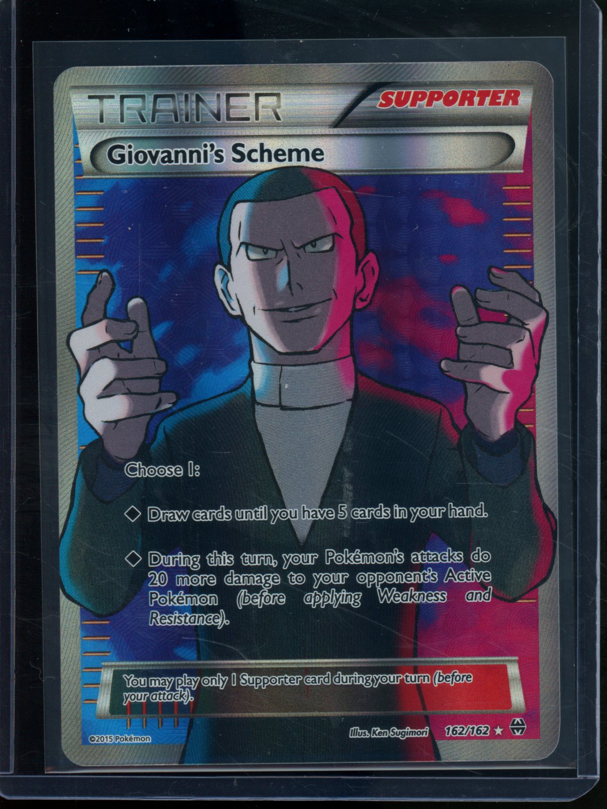 2015 Pokemon Breakthrough Giovanni's Scheme 162/162