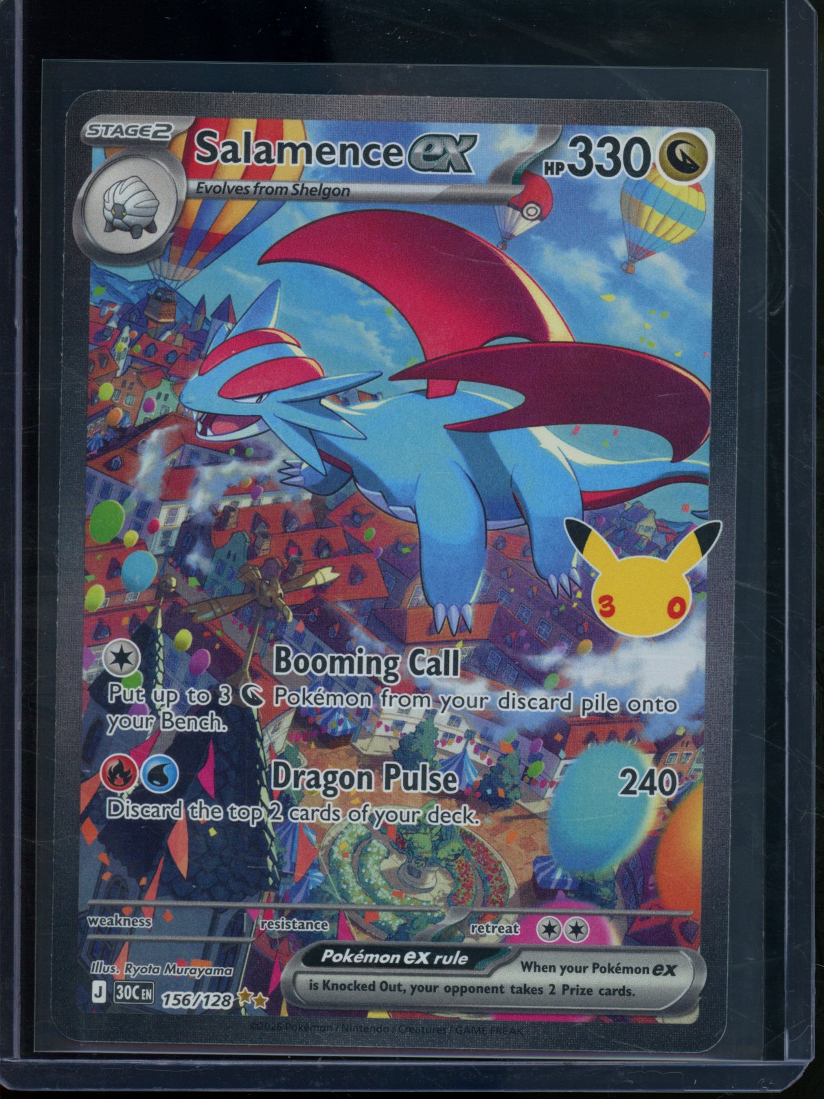 2026 Pokemon 30th Anniversary Salamence EX 156/128
