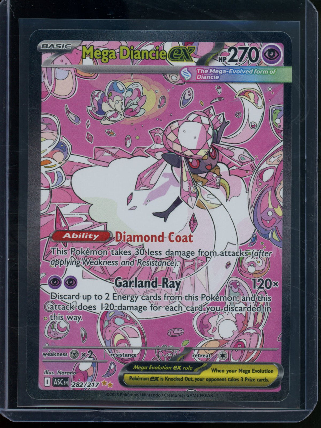 2026 Pokemon Ascended Heroes Mega Diancie EX 282/217