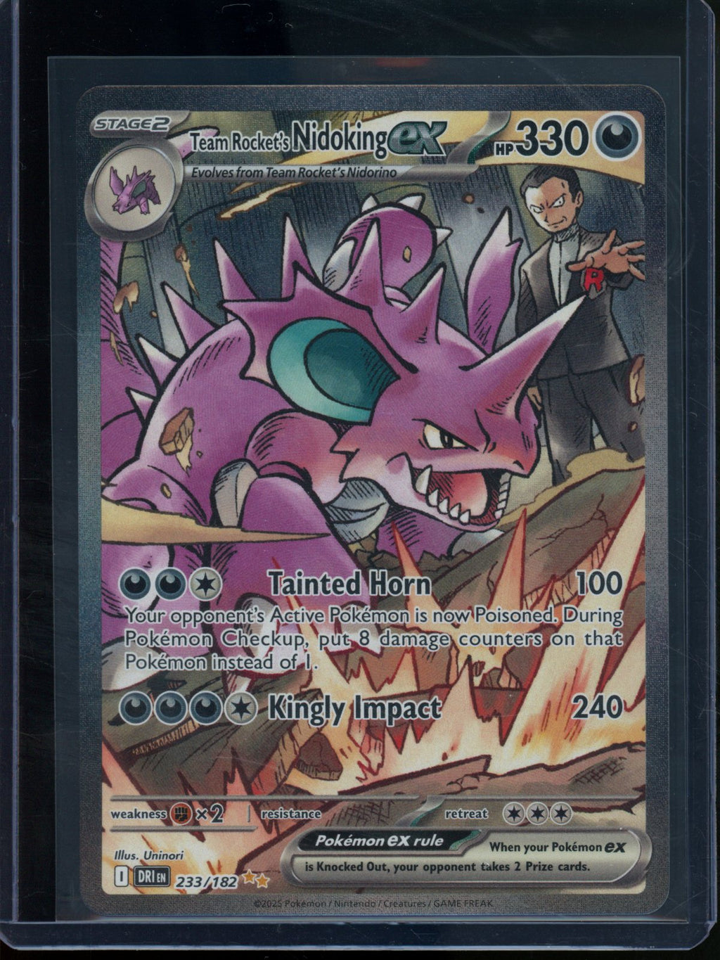 2025 Pokemon Destined Rivals Team Rocket's Nidoking EX 233/182