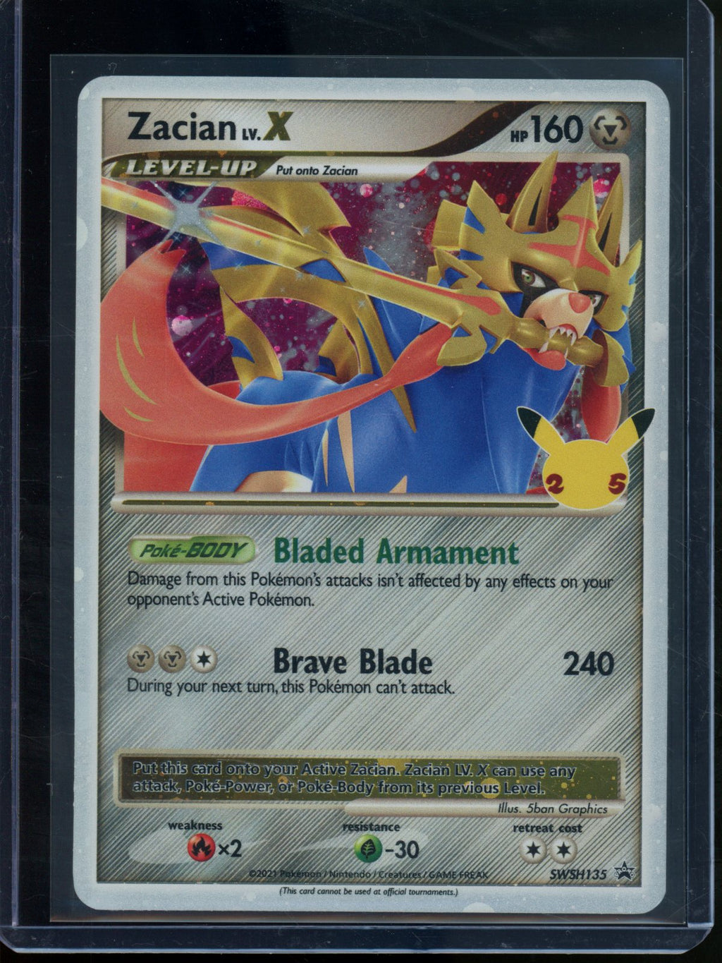 2026 Pokemon 30th Anniversary Zacian LV X SWSH135