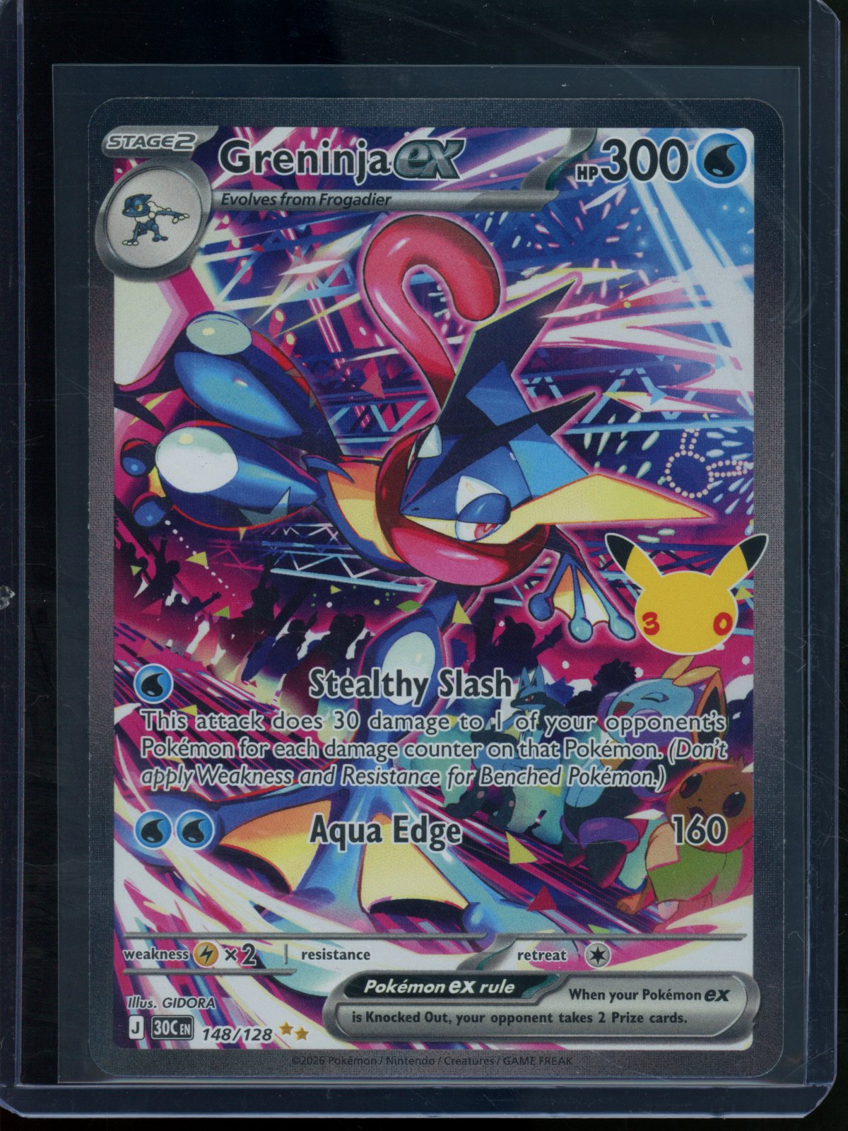 2026 Pokemon 30th Anniversary Greninja EX 148/128